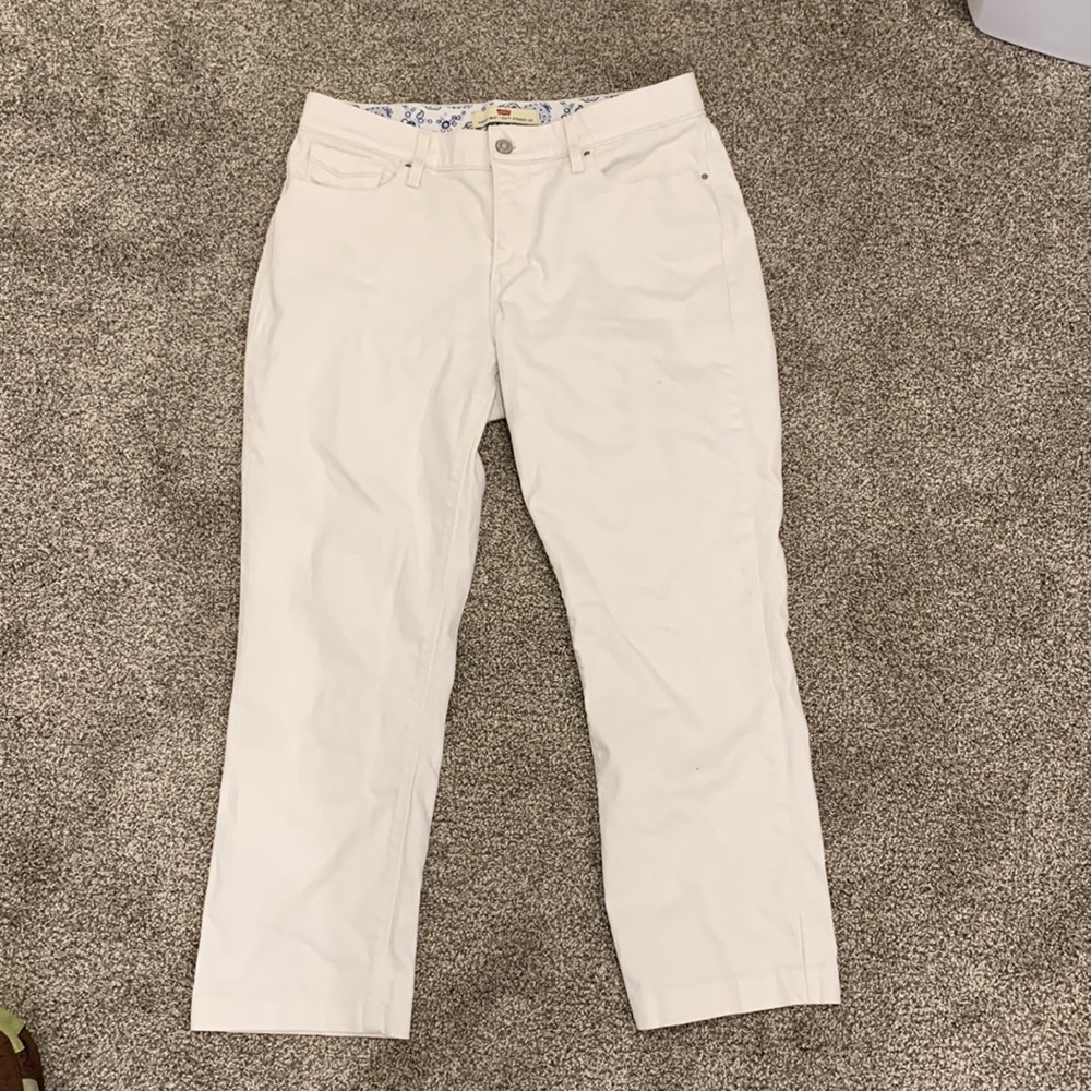 Levi’s Straight Leg White Jeans